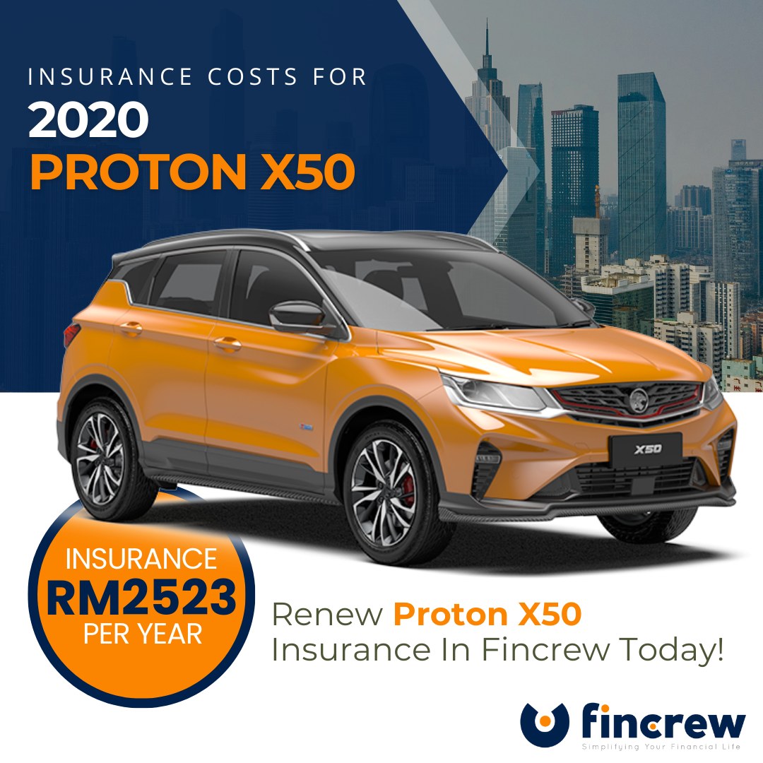 Are you a proud owner or considering becoming one of the dynamic 2020 Proton X50? Stay ahead of the curve by securing your vehicle with insurance that understands your needs. Here are the latest insurance rates tailored for the different Proton X50 variants:

🚘 2020 Proton X50 1.5T Standard: RM 2,523
🚘 2020 Proton X50 1.5T Executive: RM 2,705
🚘 2020 Proton X50 1.5T Premium: RM 2,926
🚘 2020 Proton X50 1.5T Flagship: RM 3,225

With Fincrew, diving into the details and securing the right coverage has never been easier. 🌐✨ Whether you're navigating city streets or exploring off the beaten path, we've got you covered.

👍 Why Choose Fincrew?

🚘 Tailored Options: Find coverage that fits your Proton X50 model perfectly.
🚘 Instant Peace of Mind: Quote, compare, and buy your policy online, with immediate policy activation.
🚘 Expert Support: Our team is here to guide you through the process, ensuring you get the best protection for your investment.

🚀 Embrace the Journey with Confidence: Don't let anything hold you back from enjoying every drive. Visit www.fincrew.my/en/auto-insurance.html today and secure your Proton X50 with insurance designed for your lifestyle.

#ProtonX502020 #CarInsuranceMalaysia #SmartInsurance #Fincrew #ProtectYourJourney
