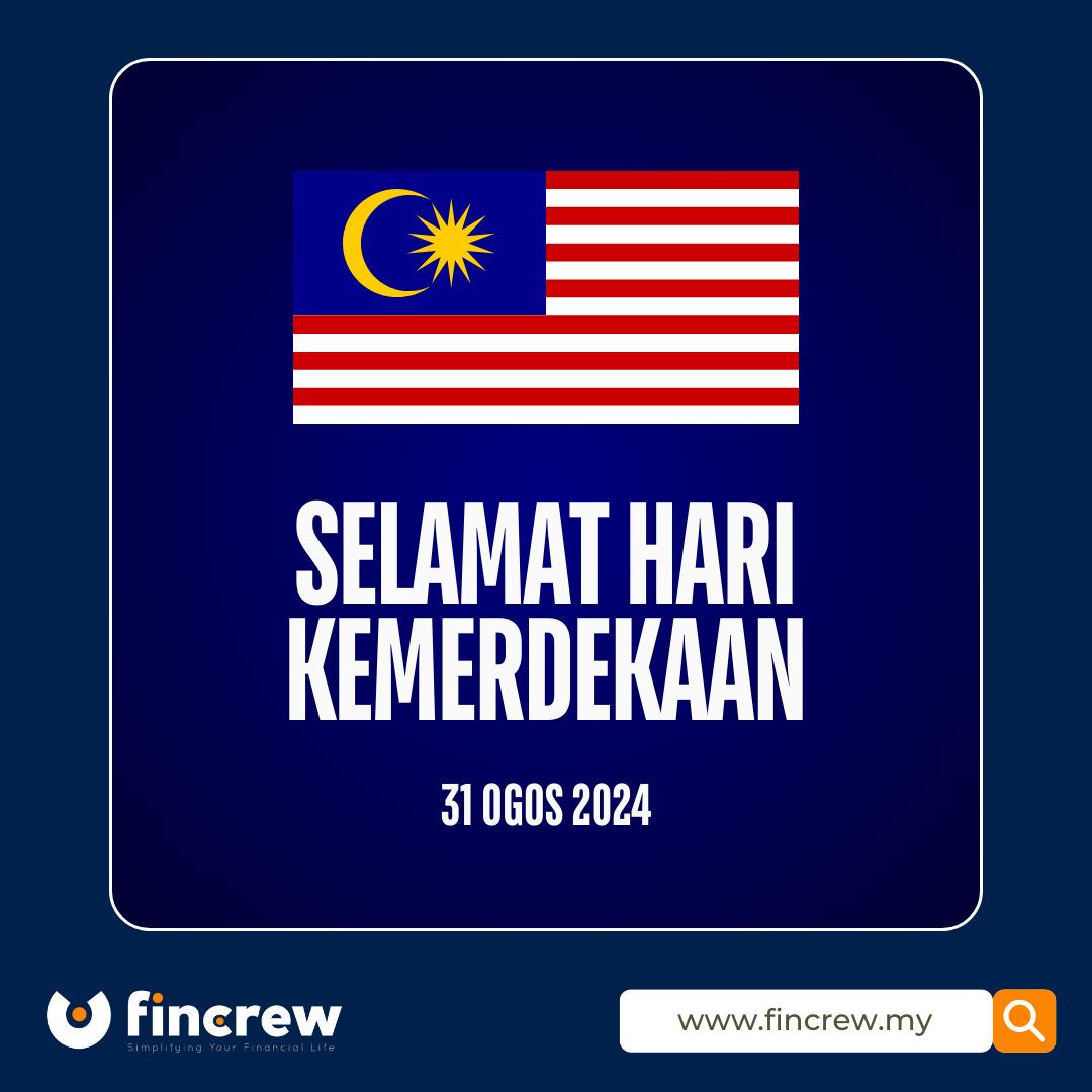 Happy Merdeka Day to all our fellow Malaysians! 🎉 Today marks a significant moment in our nation's history, a day to reflect on our journey and celebrate the spirit of independence. As we come together in unity and pride, let's cherish the freedom and peace we've achieved and continue to strive for a prosperous future. From everyone here at Fincrew, we wish you a joyful and splendid Merdeka Day! 🌟🇲🇾 

#Fincrew #MerdekaDay2024 #MalaysiaBersatu #FincrewCelebrates